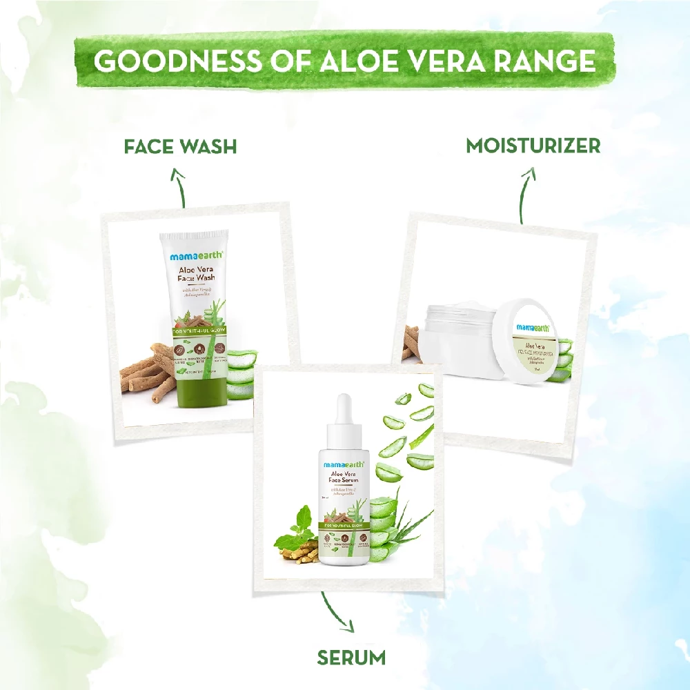 Aloe Vera Gel Face Moisturizer with Aloe Vera & Ashwagandha for a Youthful Glow, 15g-6.webp